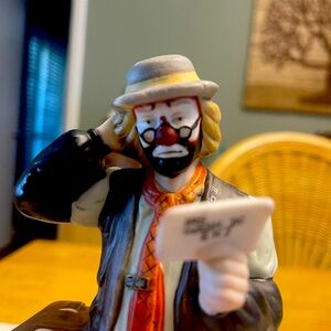 Emmet Kelly “The Accountant” vintage 80s figurine